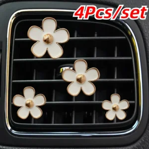 4 יח'סט רכב אוויר שקע בושם קליפ פרח חמוד ארומתרפיה מיני קישוט מכונית פנים אביזרים acesorios pa autos pa autos